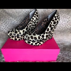 Betsy Johnson calf hair wedge